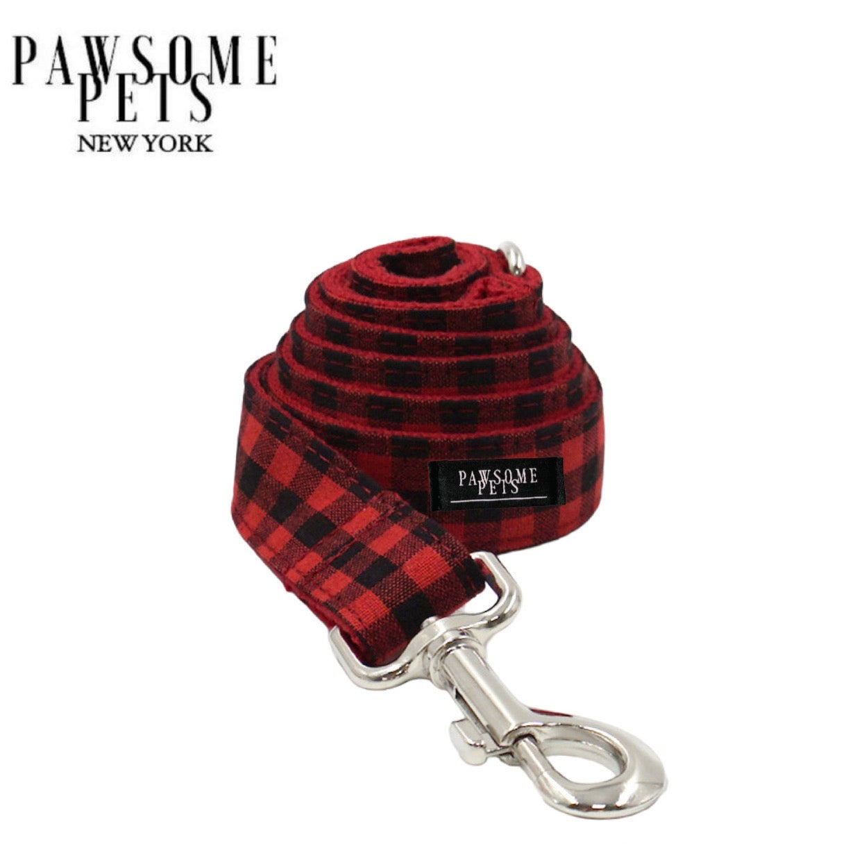 LEASH - RED BLACK STRIPE - Go Bagheera