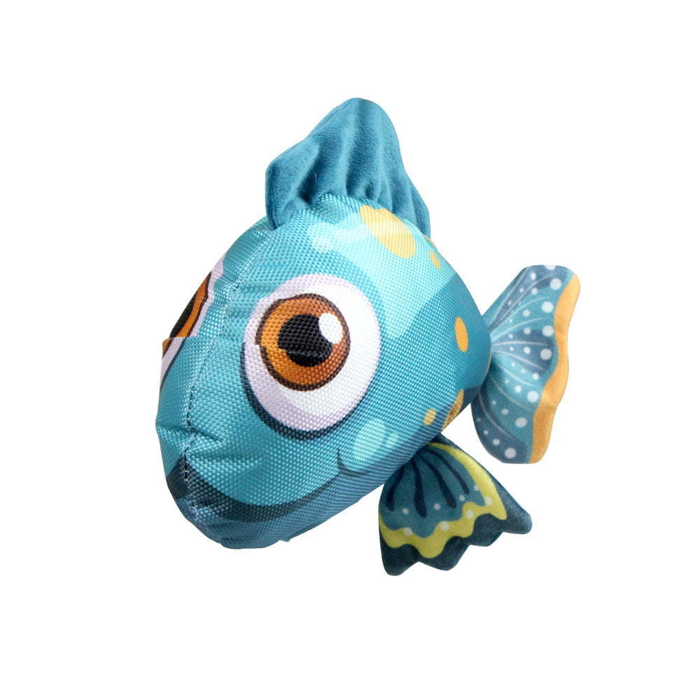 New Pet Educational Goldfish Plush Toy Oxford Cloth Bite-Resistant Toy Pillow Teasing Cat Toy Doll