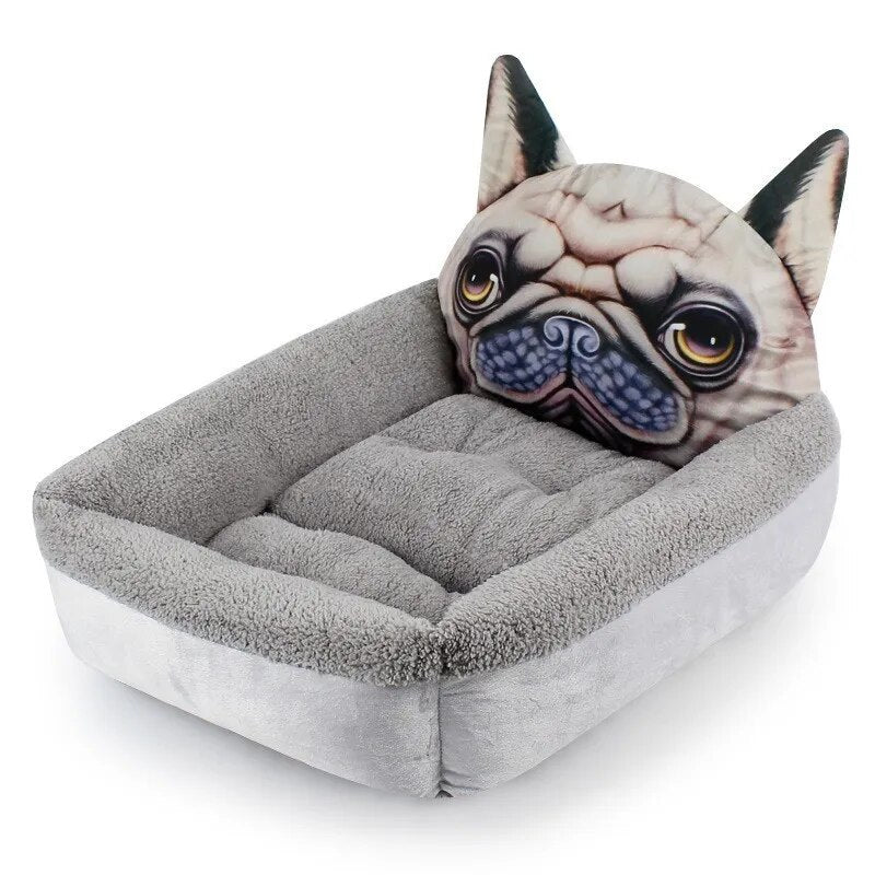 Benepaw 3D Shar Pei Sofa Bed Dog Hot Sale Washable Plush Sleeping Dog House Cozy Soft Pet Puppy Bed Cushion Supplies