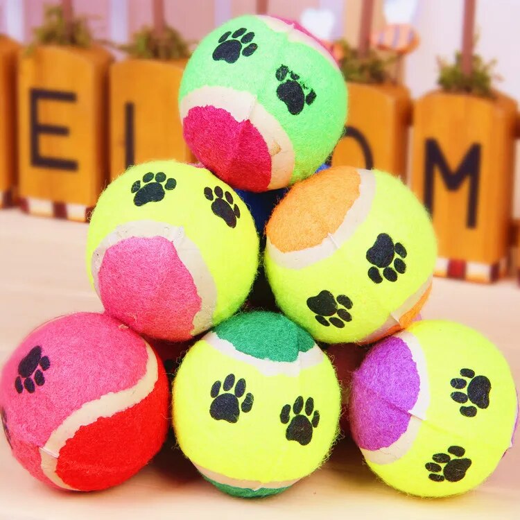 New Pet Toy Ball Dog Toy Tennis Balls Run Fetch Throw Play Toy Chew Toy Cat Pet Dog Supplies Wholesale For Dogs Diameter 6.5cm