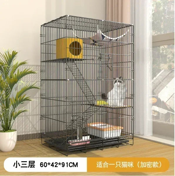 Indoor large foldable cat cage, cat house steel wire dog cages