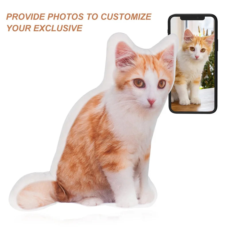Pet Custom Pillow Photo DIY Cushion Toys Dolls Stuffed Animal Custom Dog Cat Picture Cushion Christmas Personalized