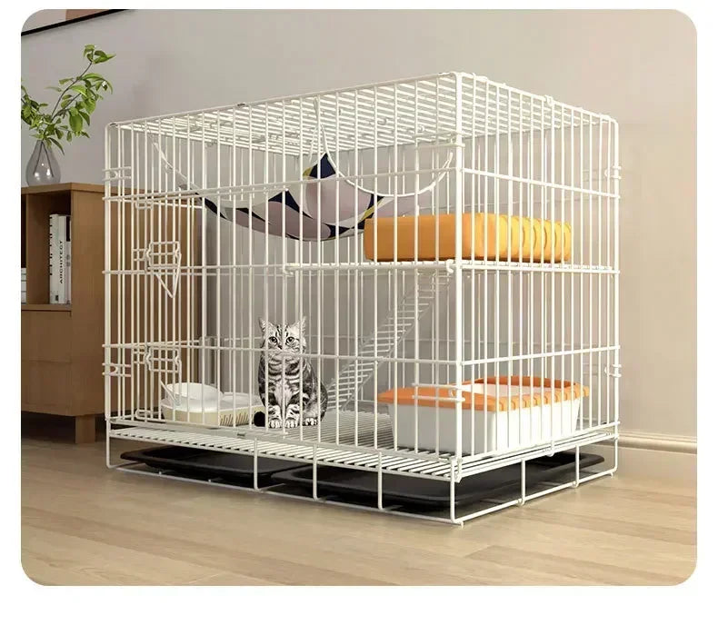 Indoor large foldable cat cage, cat house steel wire dog cages