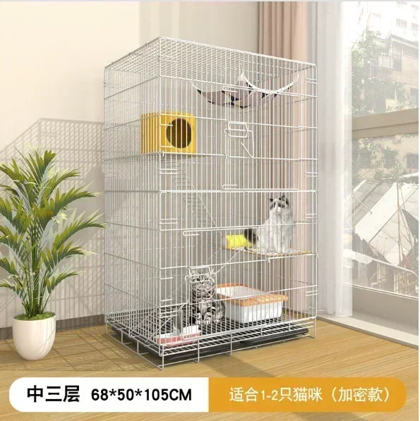 Indoor large foldable cat cage, cat house steel wire dog cages