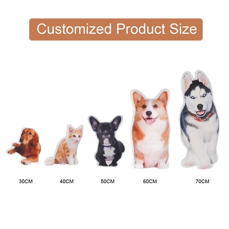 Pet Custom Pillow Photo DIY Cushion Toys Dolls Stuffed Animal Custom Dog Cat Picture Cushion Christmas Personalized