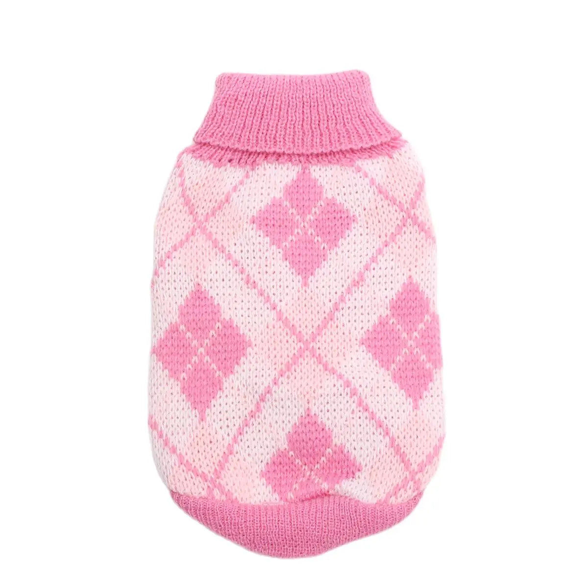 Dog Cat Argyle Sweater Hoodie Pet Puppy Coat Jacket Autumn/Winter Apparel 5 Colours 6 Sizes