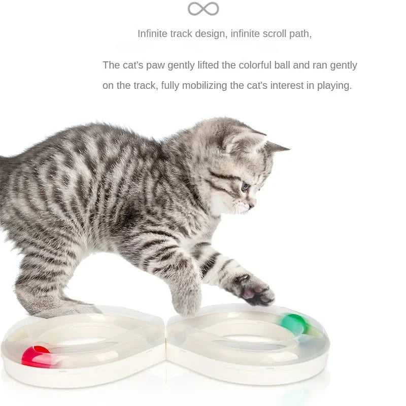 Household Cat Toy Turntable Cat Teasing Set Small Cat Tunnel Sports Stick Supplies Practice Focus Meet Nature Pet turntable
