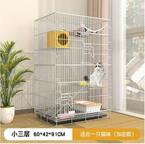 Indoor large foldable cat cage, cat house steel wire dog cages