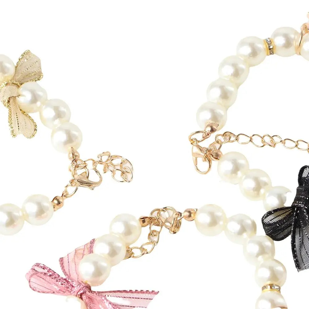 Fashion Wedding Jewelry Stuff Princess Dog Chain Rhinestone Puppy Accessories Necklace Cat Jewelry Bow Collar Pet Collars
