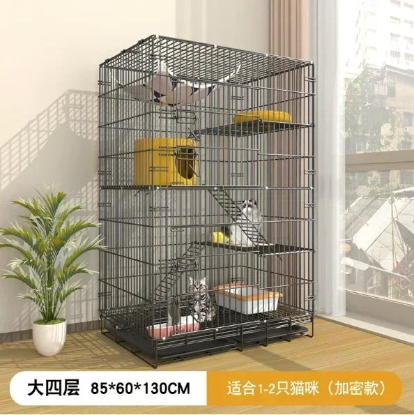 Indoor large foldable cat cage, cat house steel wire dog cages