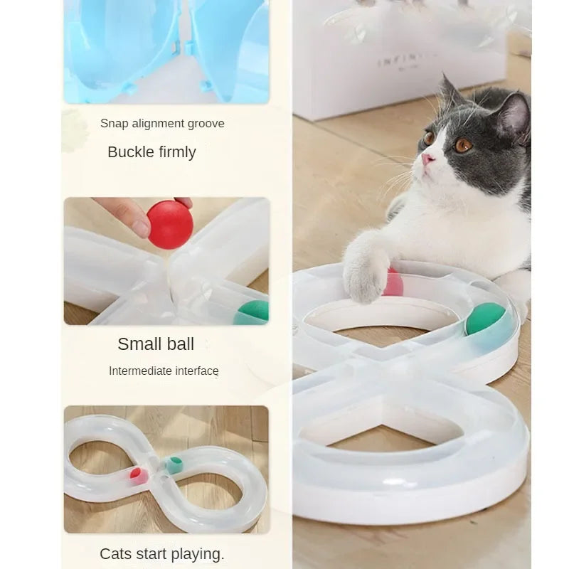 Household Cat Toy Turntable Cat Teasing Set Small Cat Tunnel Sports Stick Supplies Practice Focus Meet Nature Pet turntable