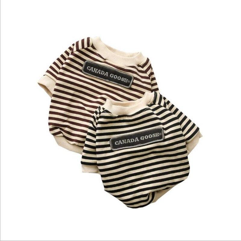 pet clothing round neck striped terry sweater cow dog clothes - Go Bagheera