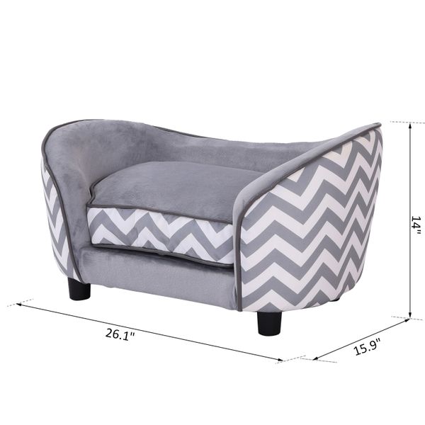 PawHut Pet Soft Warm Sofa Elevated Dog Puppy Sleeping Bed Bed Raised - Go Bagheera
