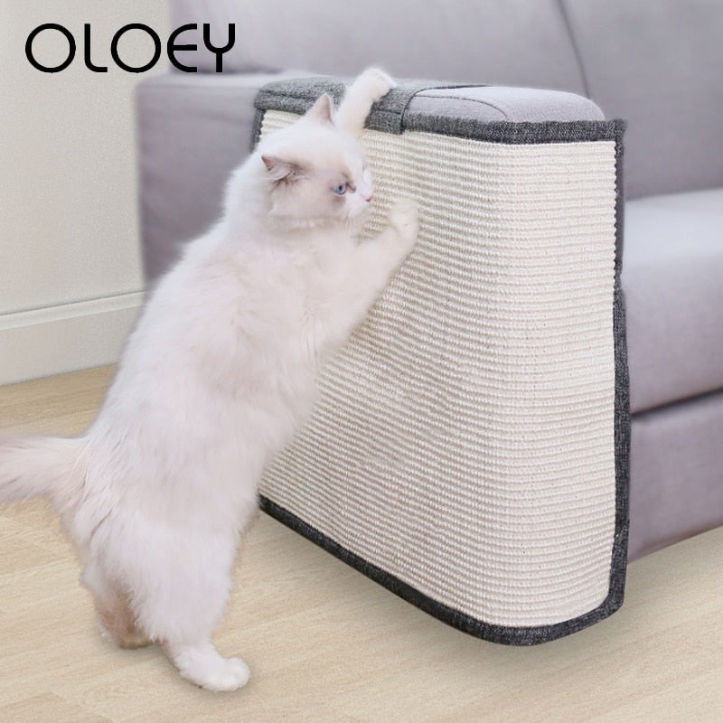 Cat Kitten Scratch Board Pad Sisal Toy Sofa Furniture Protector Cat Claw Care Product Cats Scratcher Paw Pad with Invisible Nail - Go Bagheera