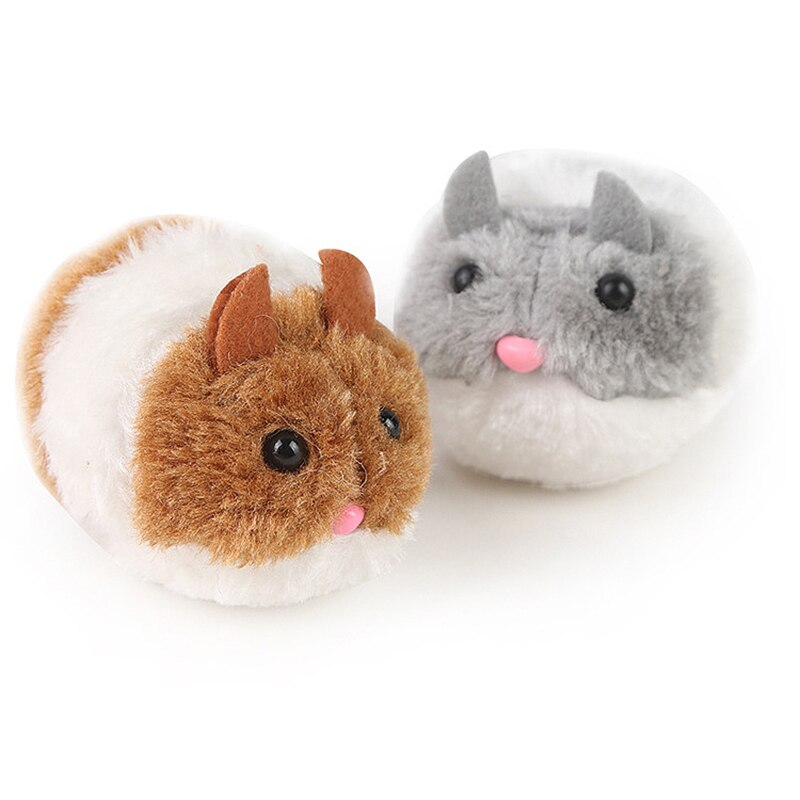 Snailhouse Cute Cat Toys Plush Fur Toy Shake Movement Mouse Pet Kitten Funny Rat Safety Plush Little Mouse Interactive Toy Gift