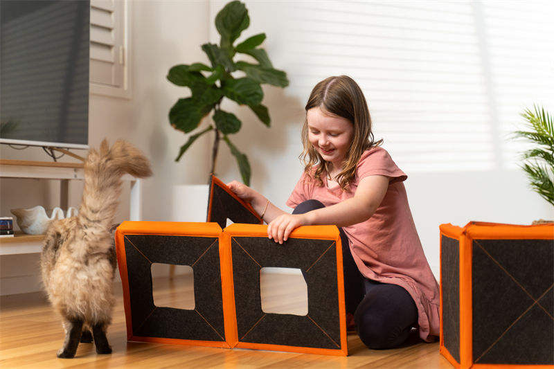 Cardboard Cat House Scratcher Breathable Pet Foldable Cat Toys And House For Cats