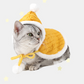 Pet Christmas Day Yellow Yarn Cloak