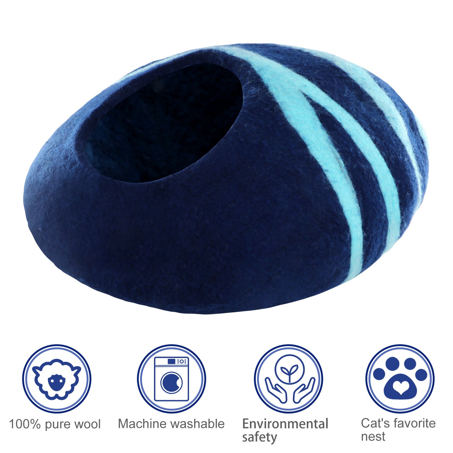 Washable handmade wool warm pet cat house