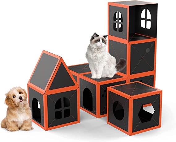 Cardboard Cat House Scratcher Breathable Pet Foldable Cat Toys And House For Cats