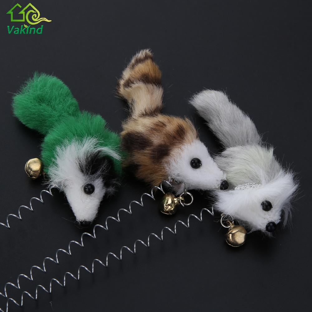 3Pcs Funny Cat Toys Elastic Feather False Mouse Bottom Sucker Toys for Cat Kitten Playing Pet Seat Scratch Toy Pet Cat Product