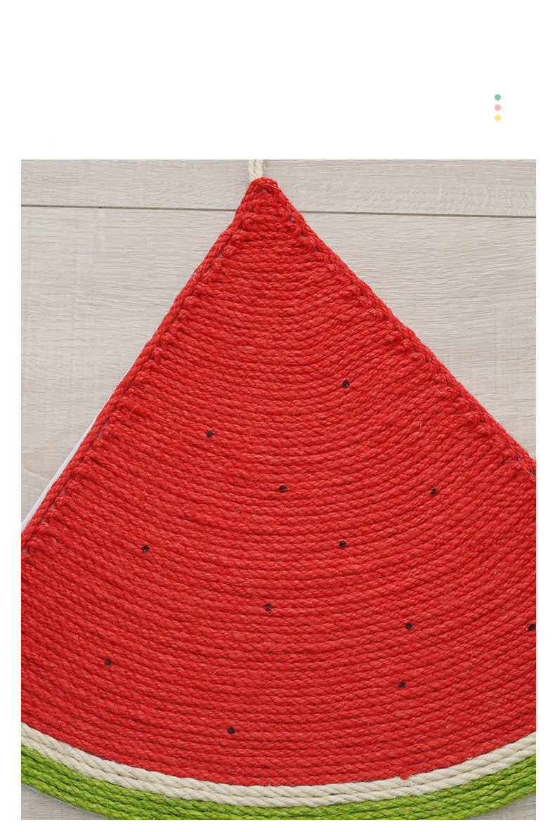 Cat Supplies Watermelon Cat Linen Mat Cat Daily Necessities Sisal Cat Claw Board