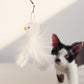 Chicken Feather Cat Stick Telescopic Long Rod Replaceable Cat Pet Toys