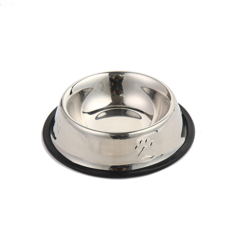 Stainless Steel Dog Bowl High-Grade Non-Slip Pet Bowl Pet Food Bowl Food Utensils 6 Sizes Pet Supplies