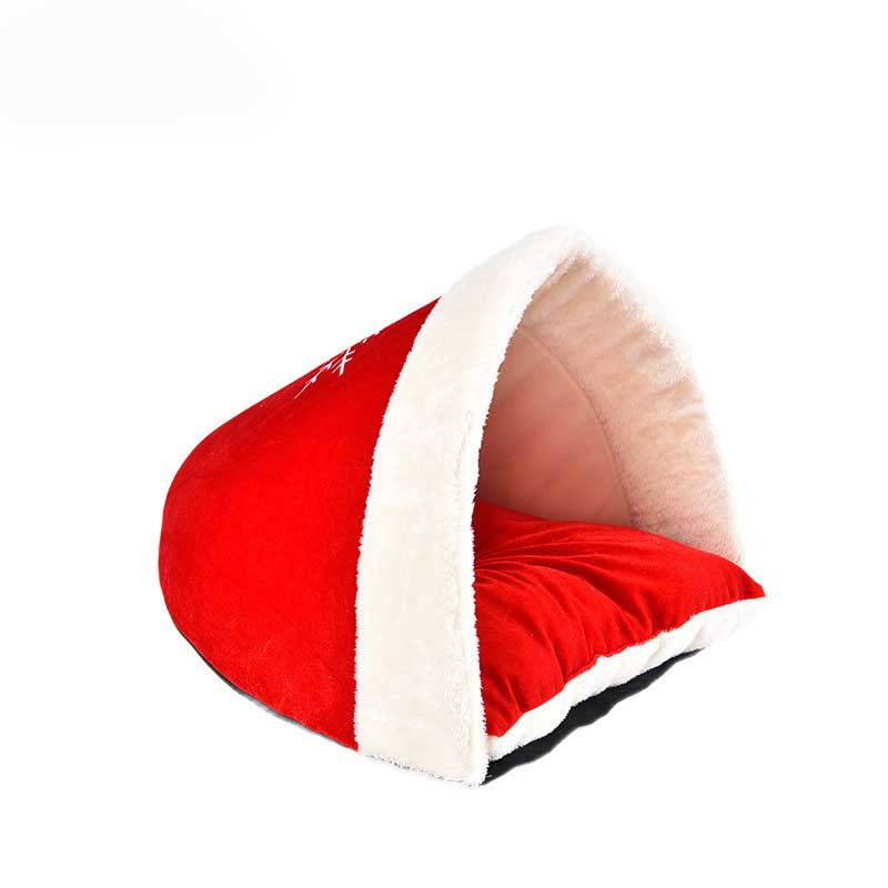 Warm Cotton Christmas Igloo Pet Nest Mat