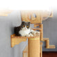 Solid Wood Scratching Post Cat Drilling Hole Luxury Cat Tree Toy