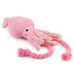 Cute Squid Small Dog Toy Sound BB Plush Pet Puppy Rope Toys Pink Chew Squeak Toys For Cat