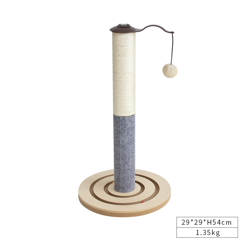 Cat Scratcher Sisal No Chipping Vertical Anti-Scratch Sofa Protection Rotating Compass Cat Scratching Column Claw Sharpener - Go Bagheera