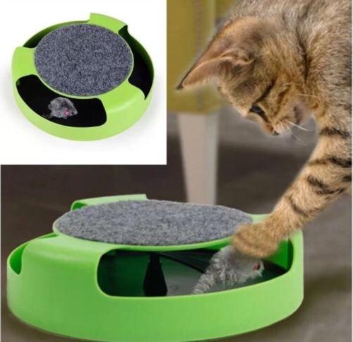 Pet Cat Kitten Catch The Mouse Moving Plush Toy Scratching Claw Care Mat Play - Go Bagheera