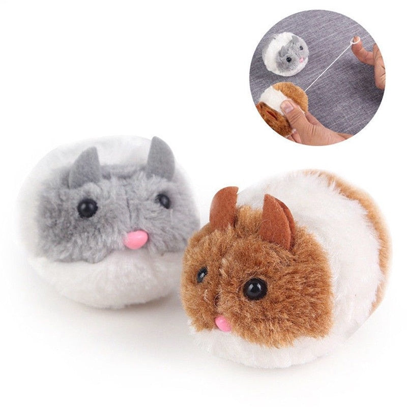 Snailhouse Cute Cat Toys Plush Fur Toy Shake Movement Mouse Pet Kitten Funny Rat Safety Plush Little Mouse Interactive Toy Gift