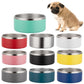 Large Capacity Dog Bowl Stainless Steel Round Dog Food Bowl Double Layer Vacuum Feeding Pet Bowl Non Slip