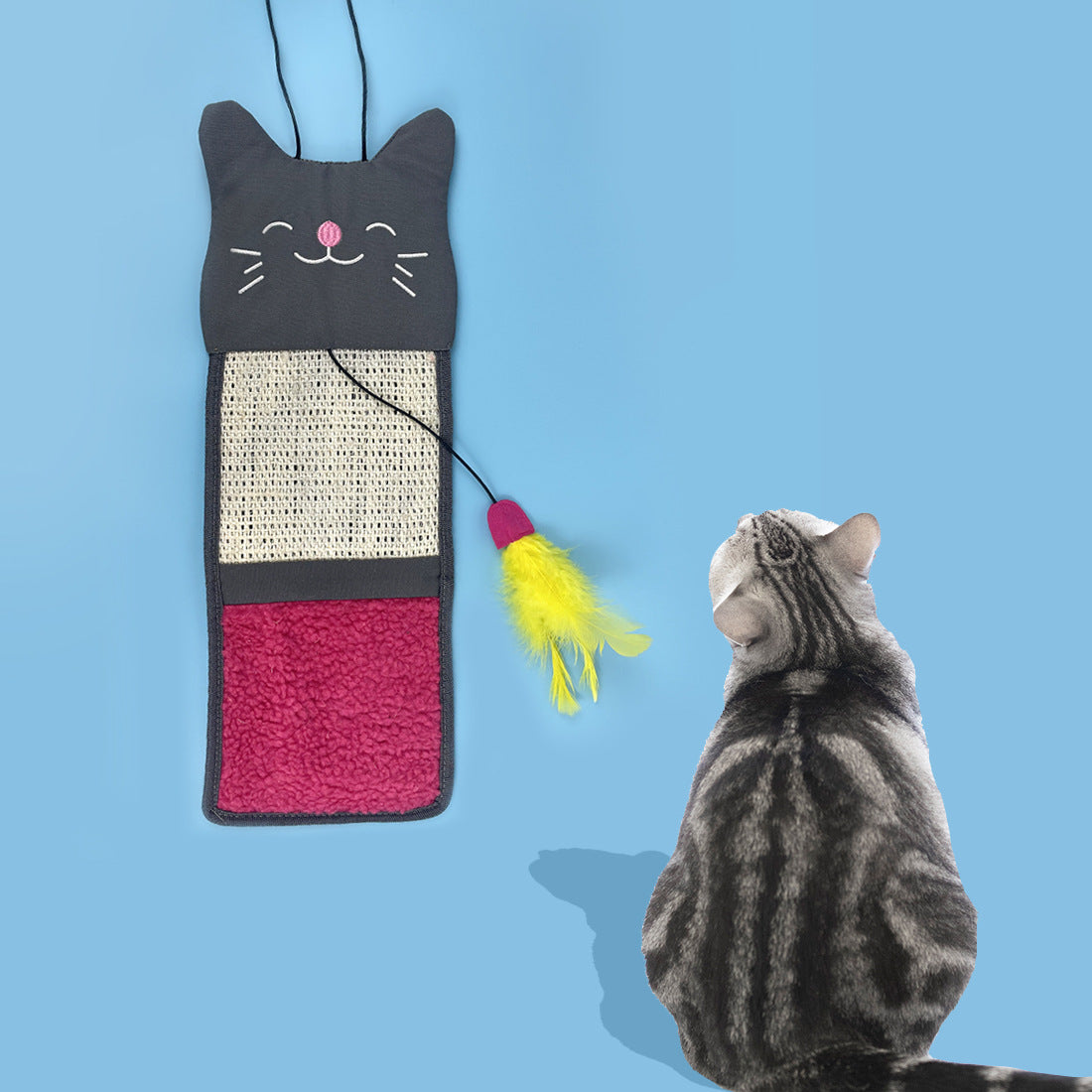 Plush Stitching Sisal Cat Scratch Pad Toy Sofa Protection Pad Table Leg Cat Scratch Board Pet Supplies - Go Bagheera