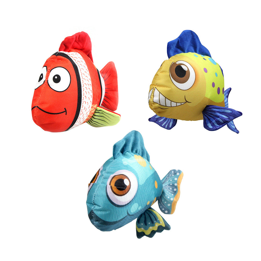 New Pet Educational Goldfish Plush Toy Oxford Cloth Bite-Resistant Toy Pillow Teasing Cat Toy Doll