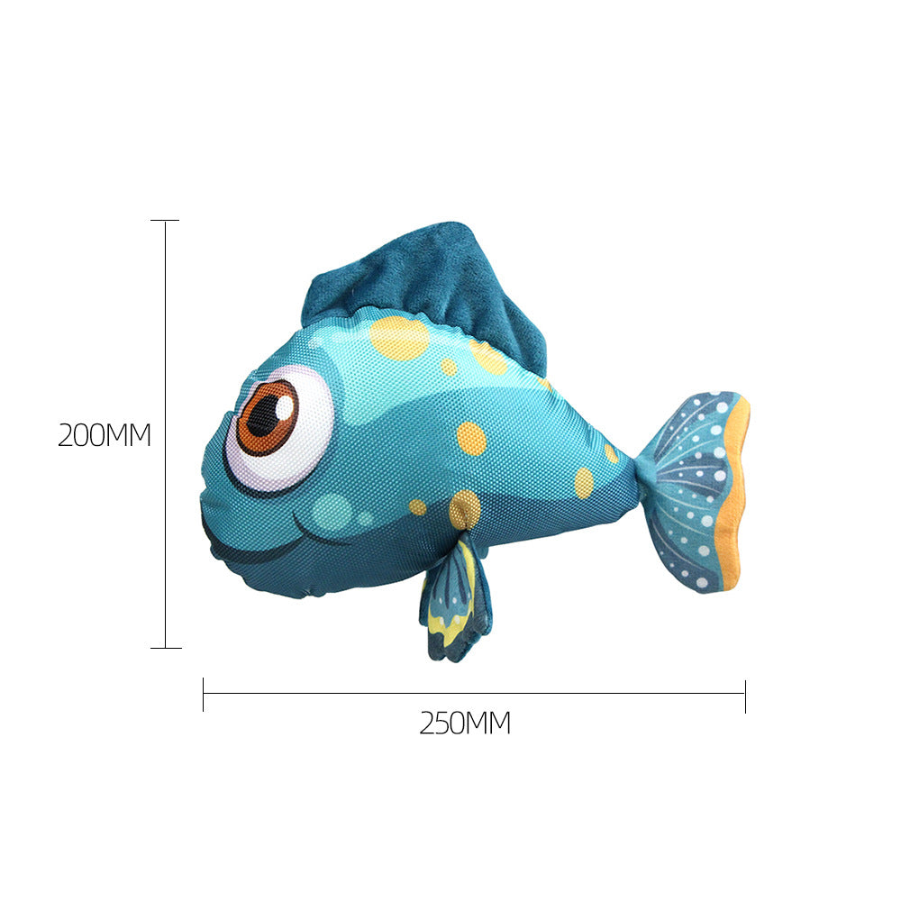 New Pet Educational Goldfish Plush Toy Oxford Cloth Bite-Resistant Toy Pillow Teasing Cat Toy Doll