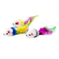 pawstrip 12pcs/pack Colorful Feather Cat Toys False Mouse Kitten Cat Toy With Sound Rattling