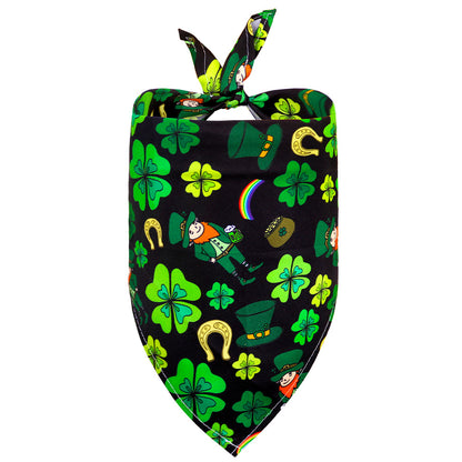 Pet Accessories St. Patrick's Day Pet Slobber Shamrock Pet Triangle Scarf Clover Dog Scarf