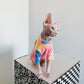 Hairless Cat Clothes Sphinx Deven Rainbow Breathable T-shirt Pet Clothes For Small Dogs Shirt Clothing for Cats