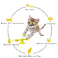 Mewoofun Smile Spring Man Cat Toys Feather Ball Strong Suction Rotate 360 Funny Pet Dog Kitten Interactive Training Toys