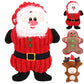 Christmas Santa Claus Pet Dog Toys Chew Squeaker Pet Plush Toys For Dogs Cute Biting Rope Sound Toys
