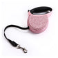 Pet Retractable Leash With Rhinestone Bling Crystal Cat Puppy Dog Lead  Pink Blue 3M Flat Line Drop Shipping