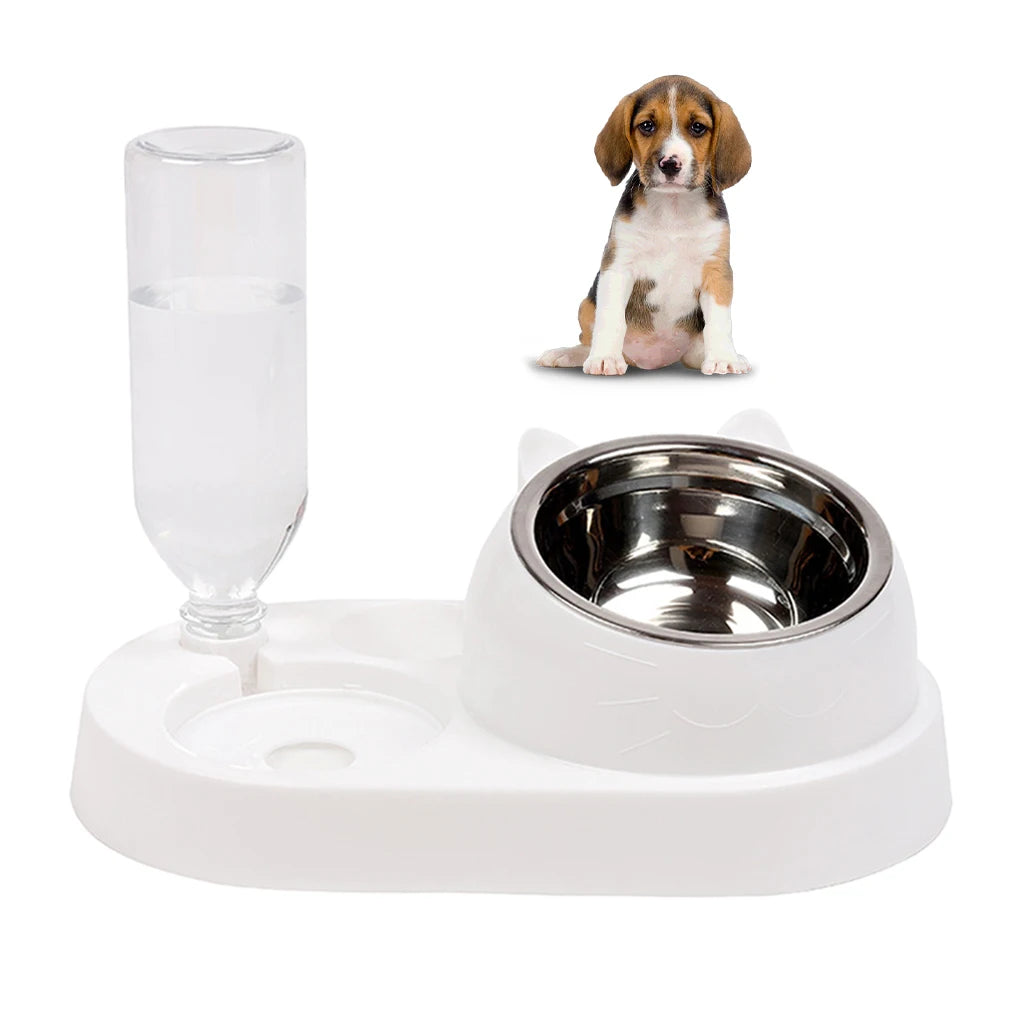 Automatic Pet Feeder Dog Cat Water Food Dispenser Double Cat Dog Bowls Stainless Steel Puppy Pet Supplies Dog Cat Dish Bowl