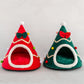 Christmas Tree Shape Pet House Soft Warm Nest Bed