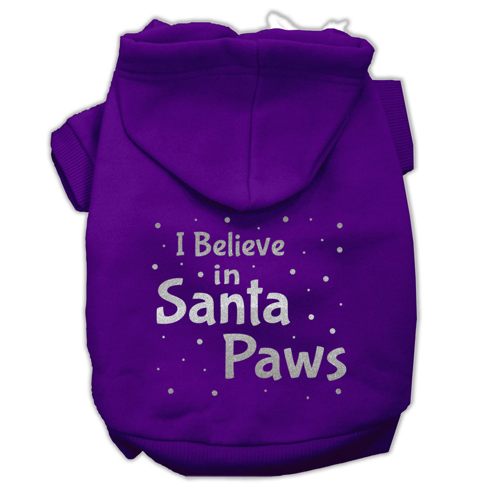 Mirage Pet 62-130 XXLPR Screenprint Santa Paws Pet Hoodies, Purple