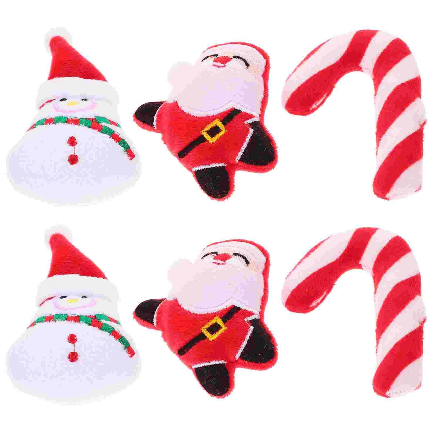6 Pcs Cat Plush Toy Toys Indoor Cats Biting Catnip Cartoon Stuffed Teething Chew Christmas Pet