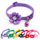 Small Cat Dog Collar Flower Bell Pet Neck Strap Adjustable Easy Wear Buckle Lovely Cat Necklace Cat Accessories Wholesale