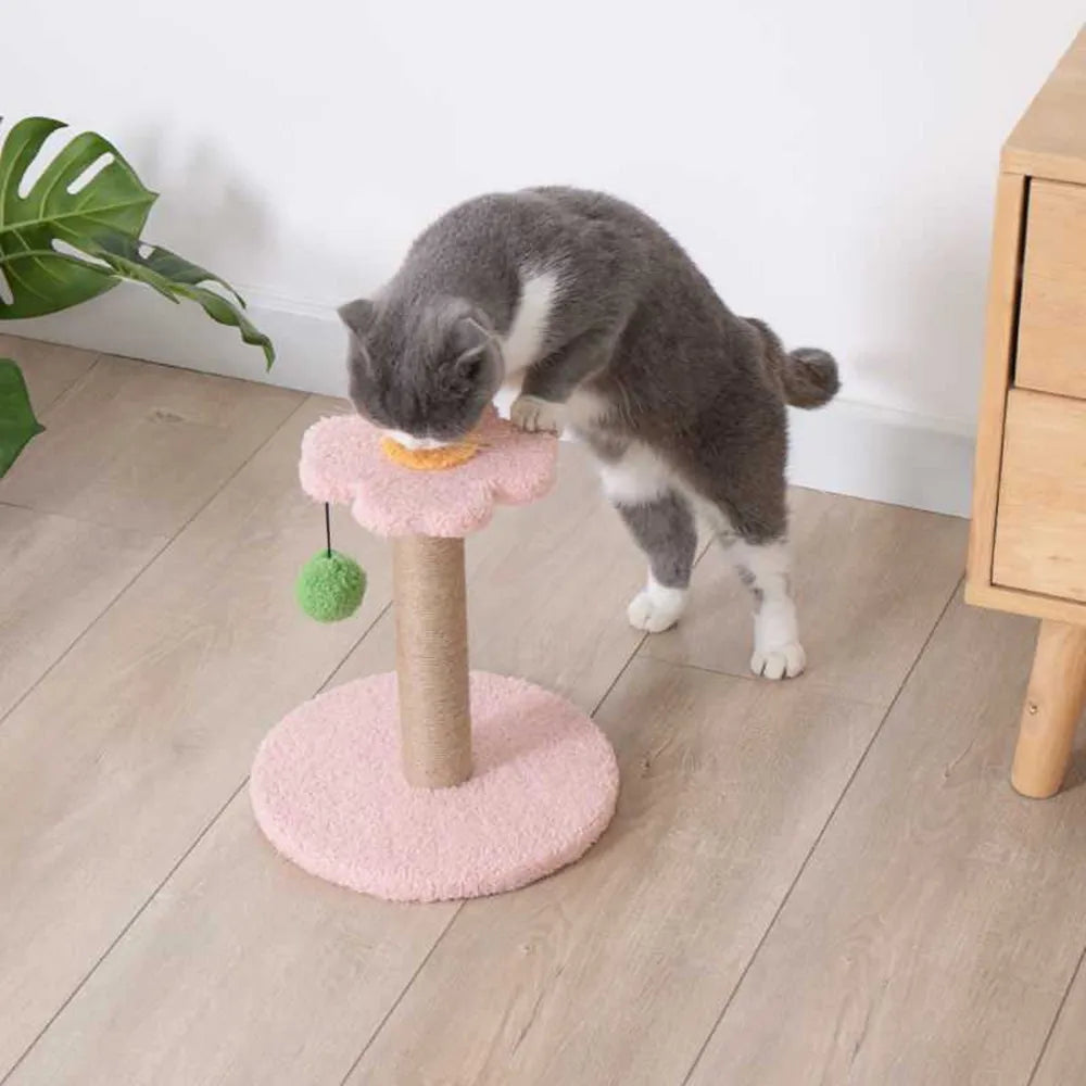 Sisal Cat Tree with Scratching Post Kitten Pet Scratcher Tower Toy with Ball Cats Scratch Trees Climbing Tower Sofa Protector