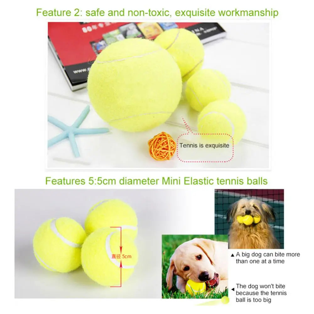 1pc Squeaky Pet Dog Bite Ball Toys For Small Dogs Rubber Chew Puppy Toy Dog Stuff Dogs Toys Pets Tennis Launcher Small Ball